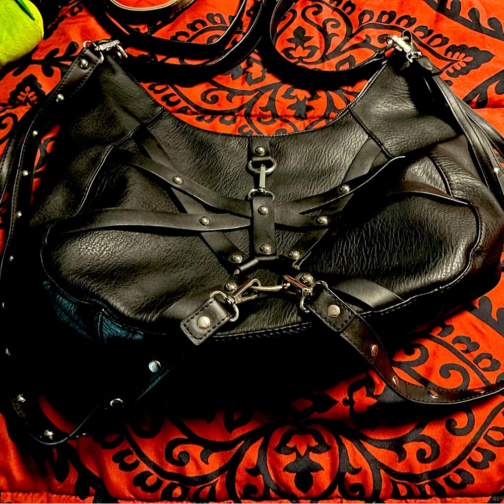 Killstar handbag with metal hardware